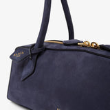 Le Teckel medium dark blue nubuck bag