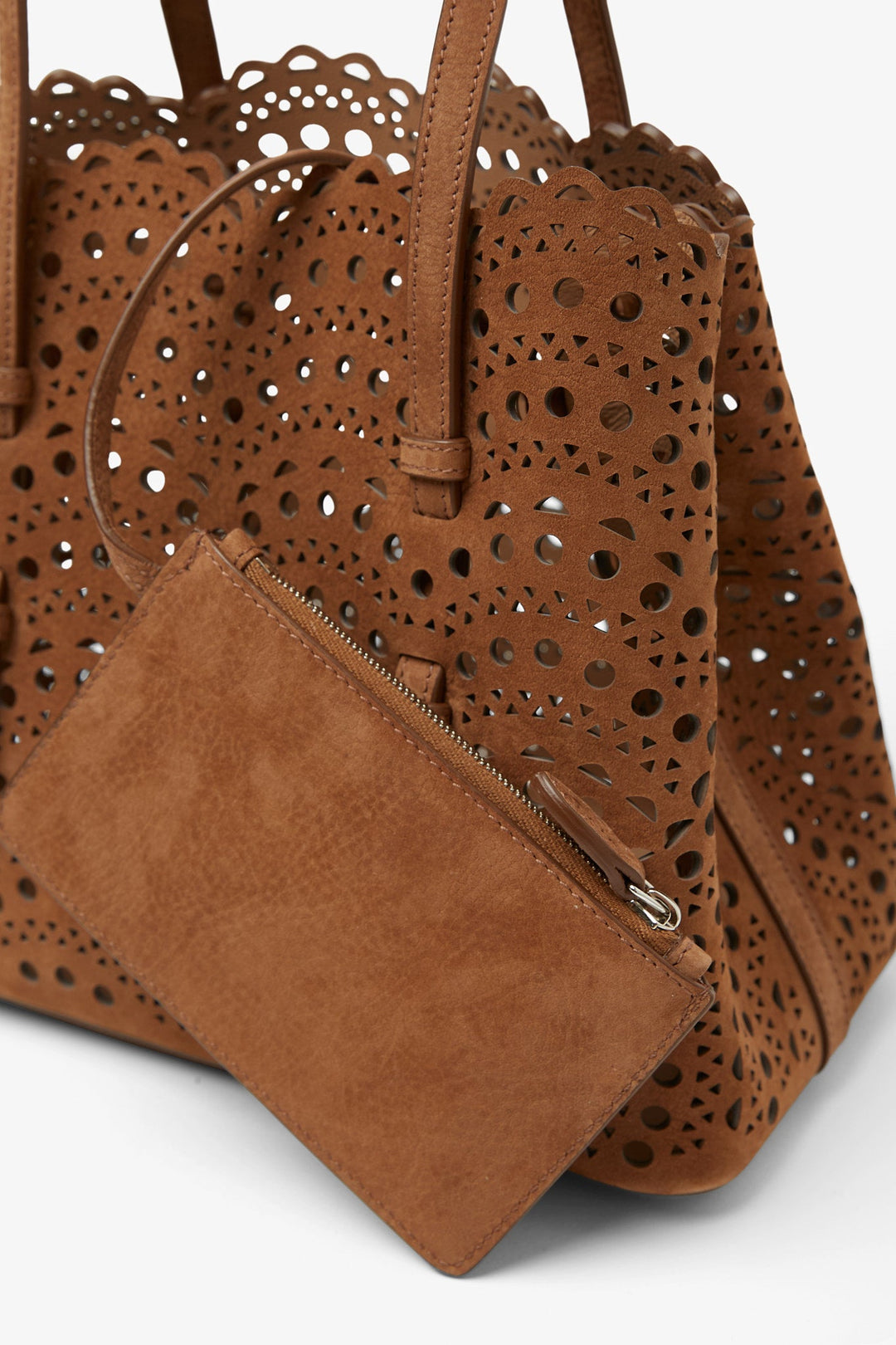 Alaïa | Mina 25 brown nubuck tote bag | Savannahs