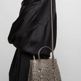 Mina 20 taupe leather tote bag