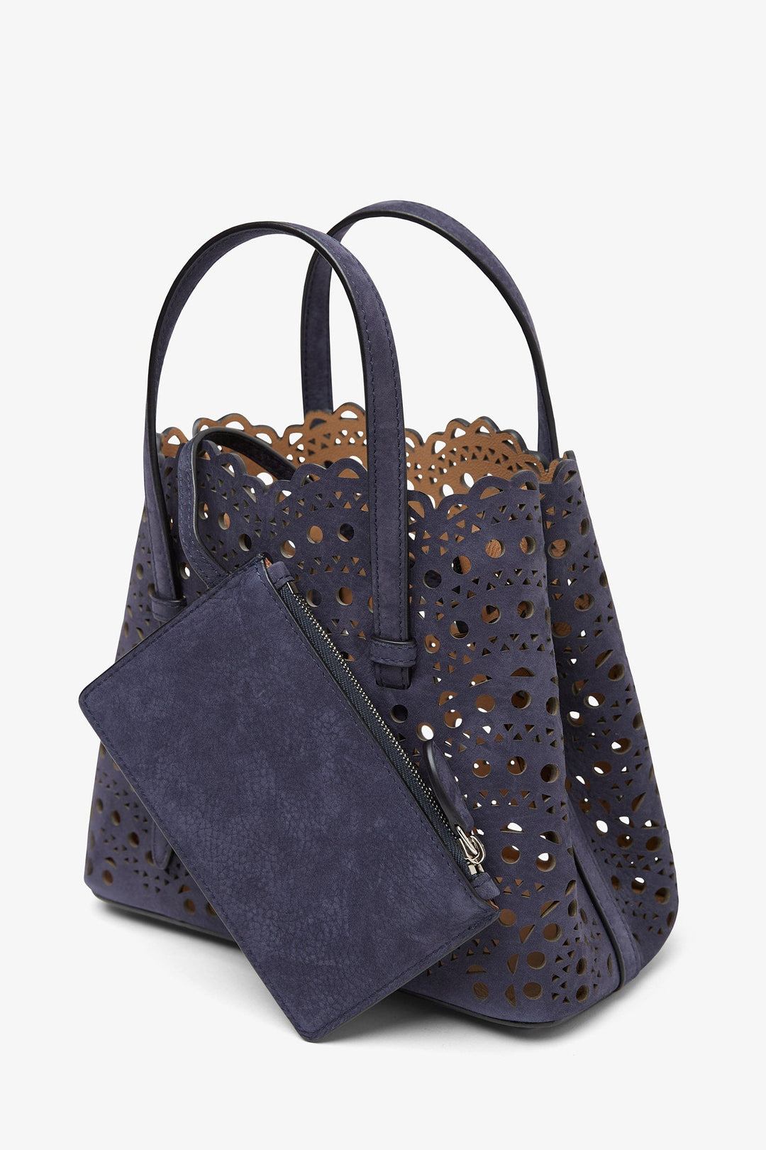 Alaïa | Mina 20 dark blue leather tote bag | Savannahs