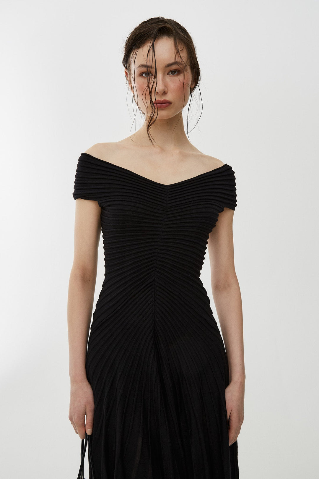 Alaïa | V neck black maxi dress | Savannahs