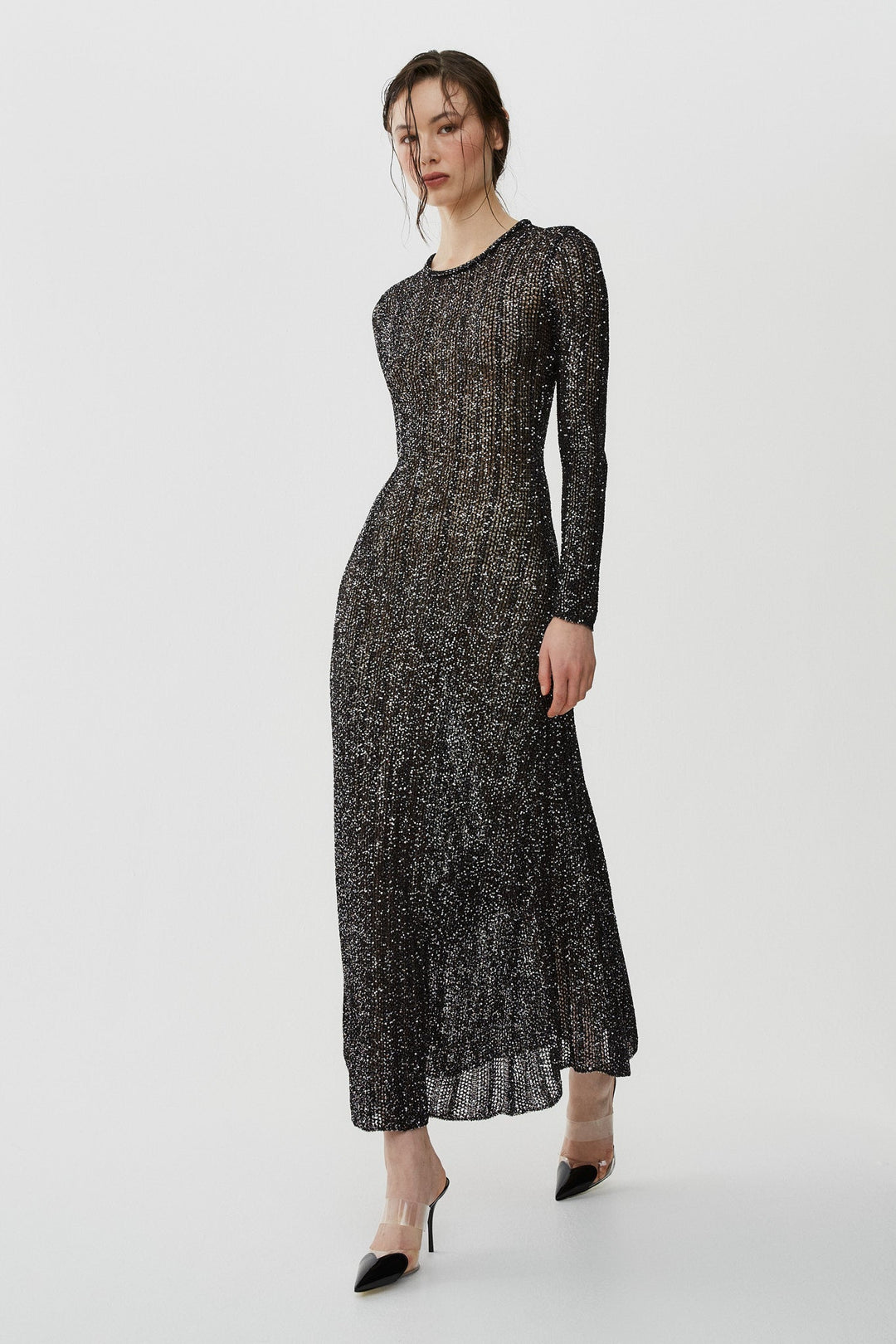 Alaïa | Sequin black and silver long dress | Savannahs