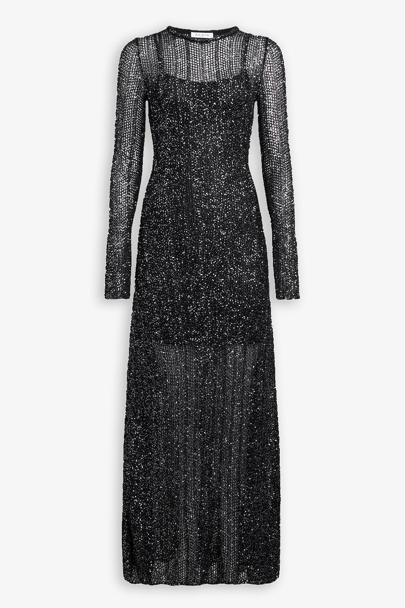 Alaïa | Sequin black and silver long dress
