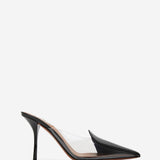 Coeur abstrait patent leather mules