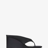 Cube thong satin mules