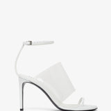 White 90 calfskin sandals