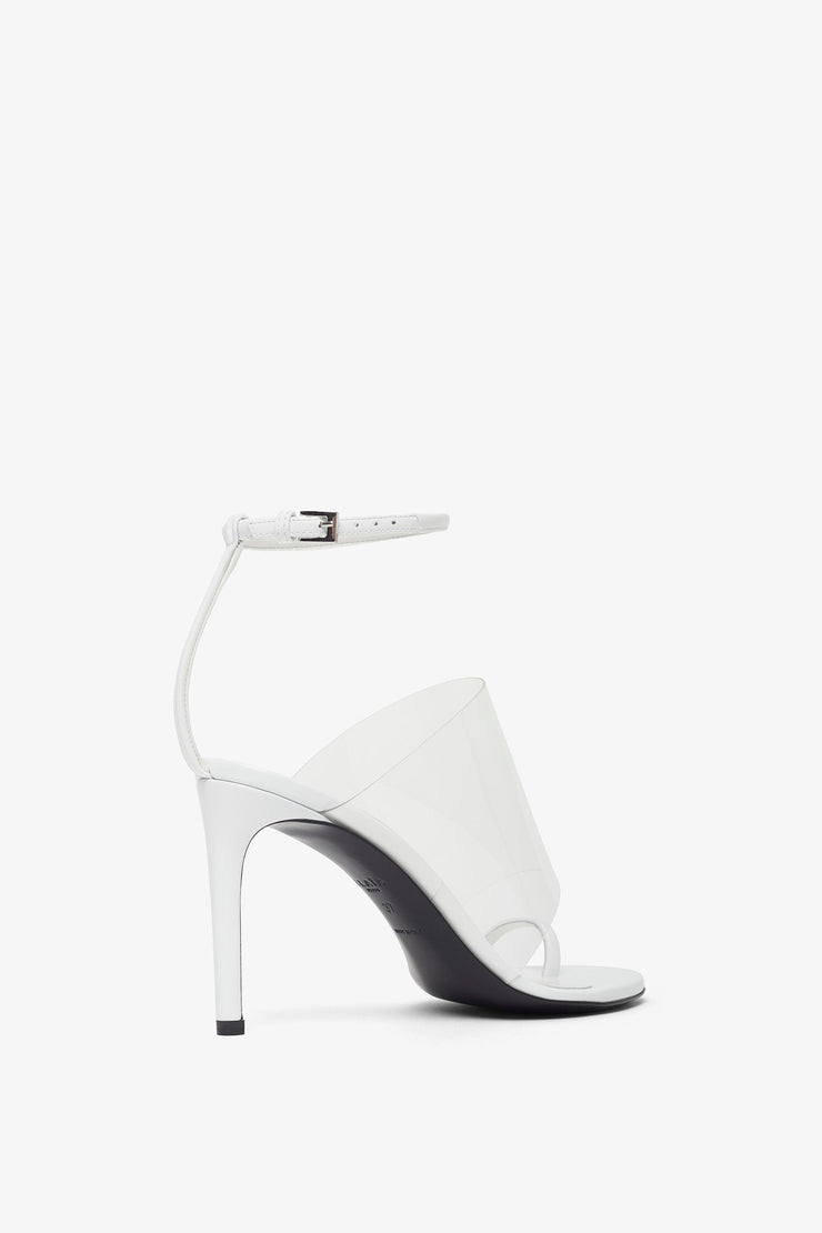 White 90 calfskin sandals