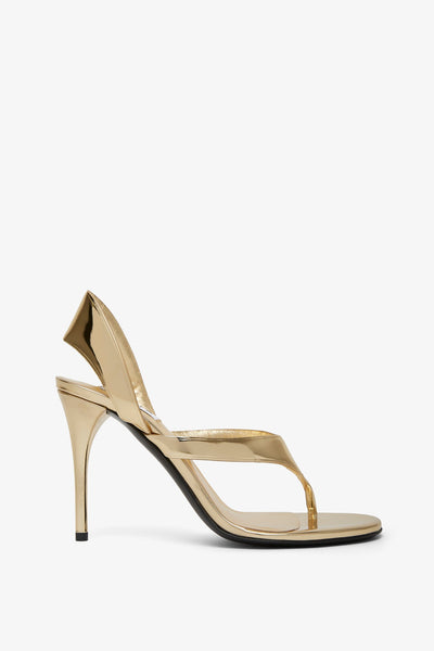 Alaïa | Infradito 90 gold leather sandals | Savannahs