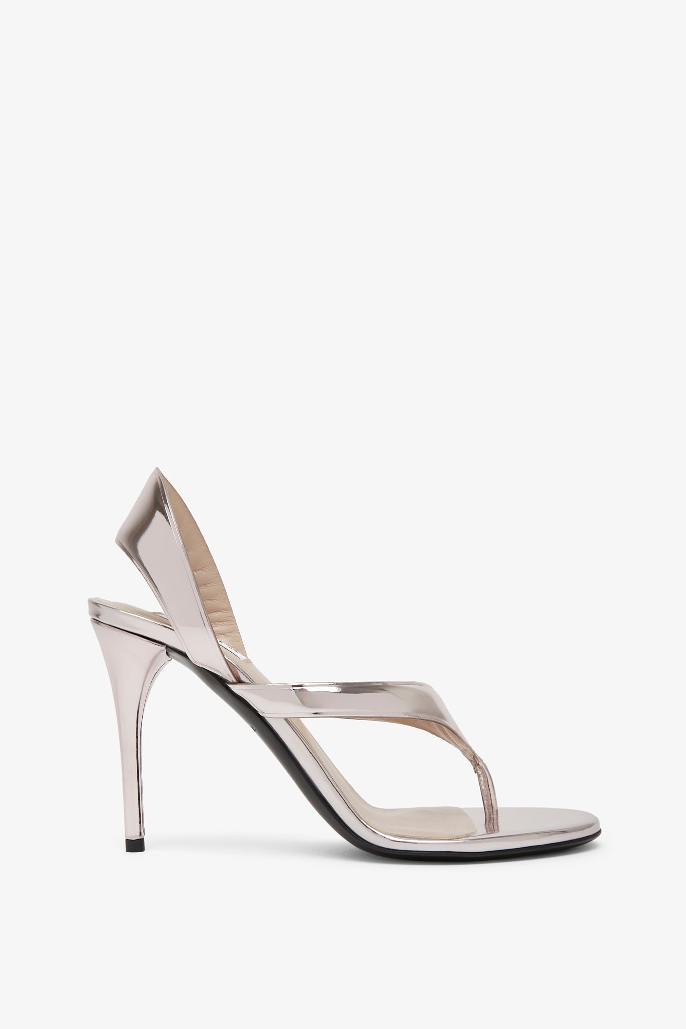 サンダル・ミュール Alaia Tong Sandals 90 ALAÏA Tong 90 mirrored-leather sandals | NET-A-PORTER