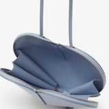 Le Coeur light blue leather crossbody bag