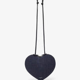 Le Coeur blue denim crossbody bag