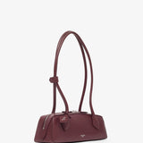 Le Teckel Small dark red leather bag