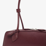Le Teckel medium dark red leather bag