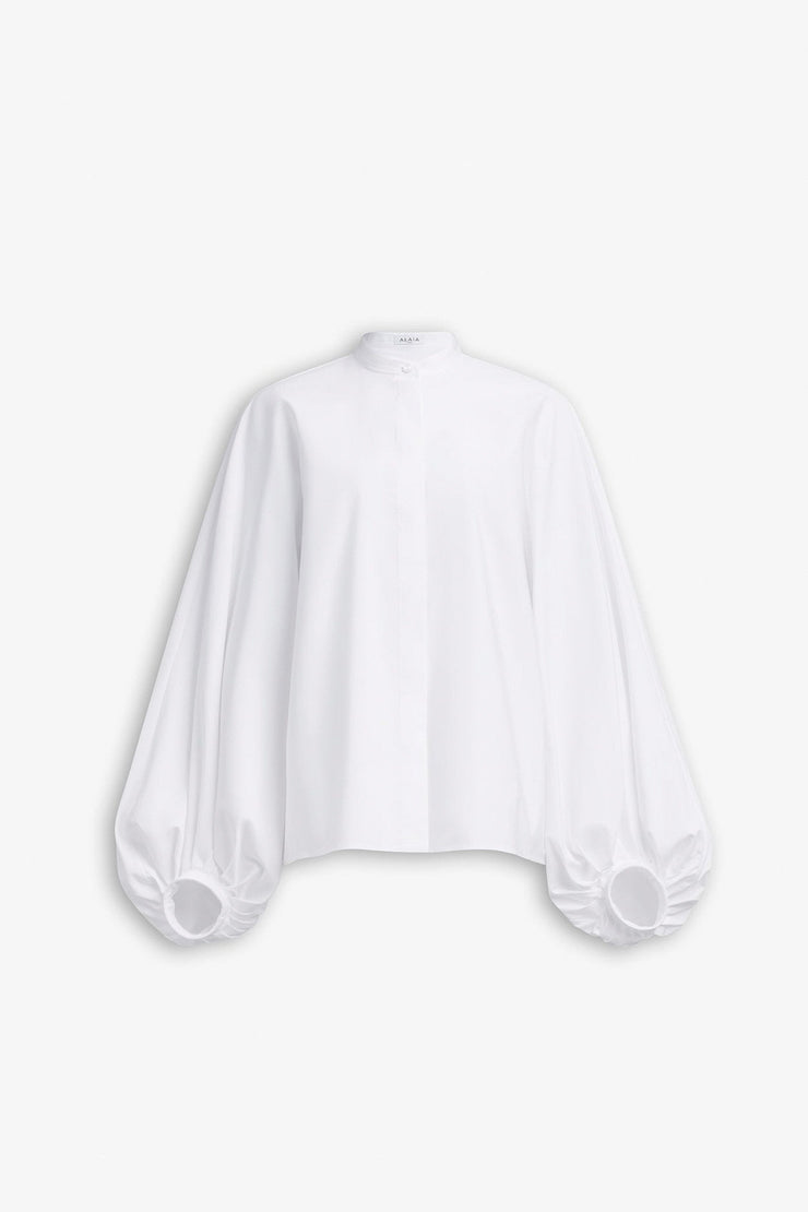 Poplin balloon shirt