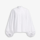 Poplin balloon shirt