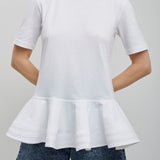 Peplum white T-shirt
