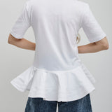 Peplum white T-shirt