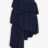 Dark navy jersey spiral skirt