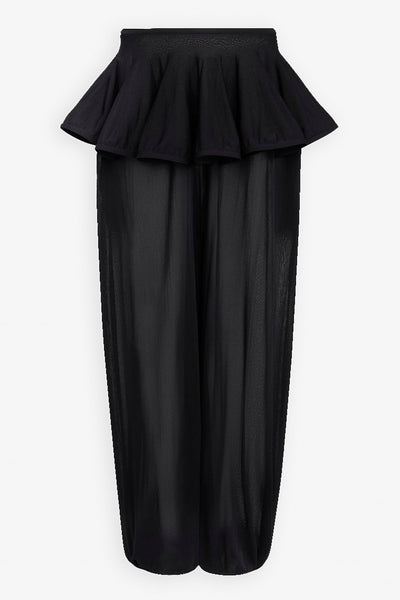 パンツ Alaia KNIT BAND PANTS ALAÏA LIGHT BLUE KNIT BAND JEANS IN SNOW DENIM |ALAÏA US