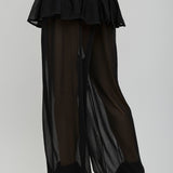 Knit peplum pants
