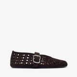 Vienne brown suede ballet flats