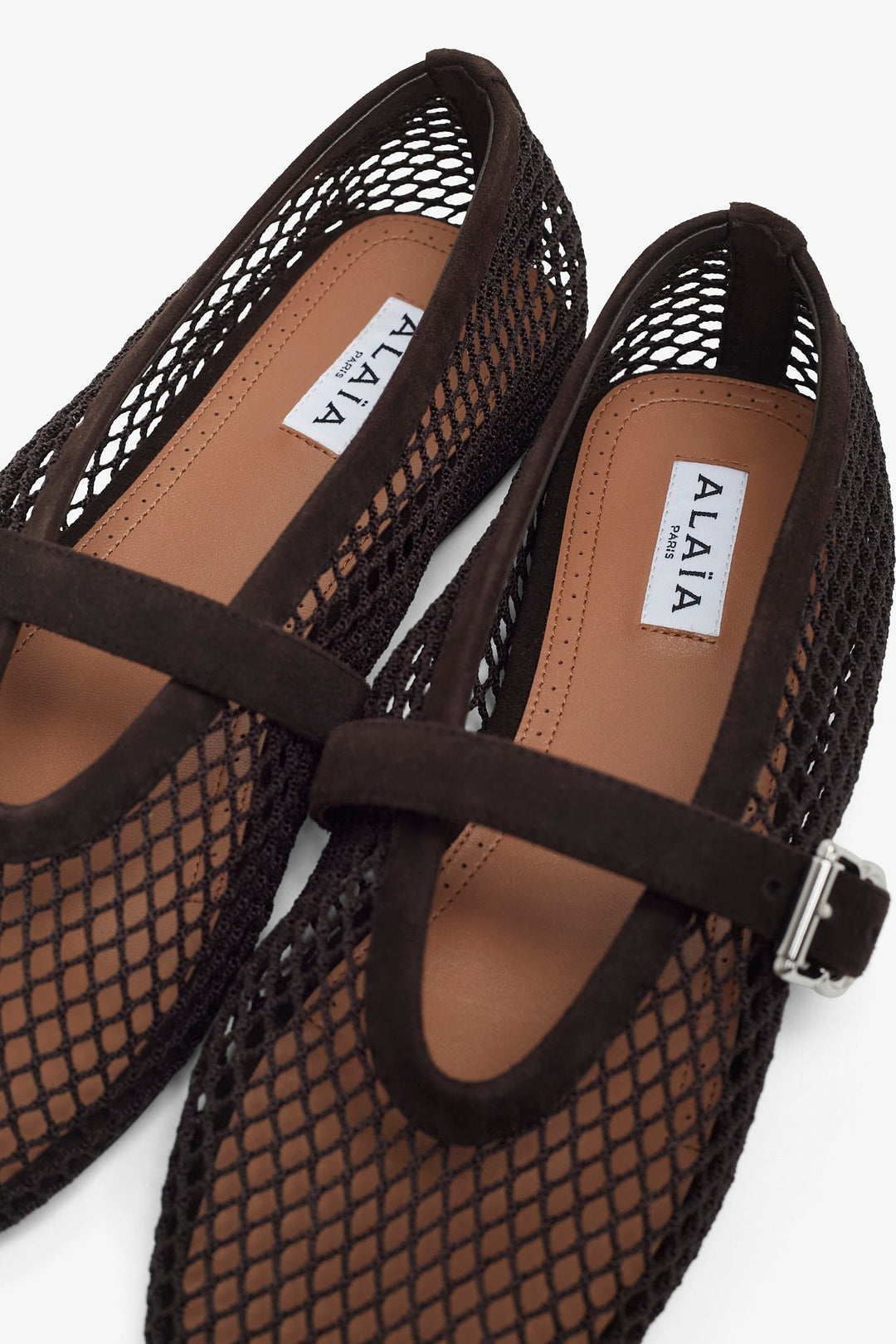 目を惹く★ALAIA Brown mesh ballet flats Alaïa | Brown mesh ballet flats | Savannahs