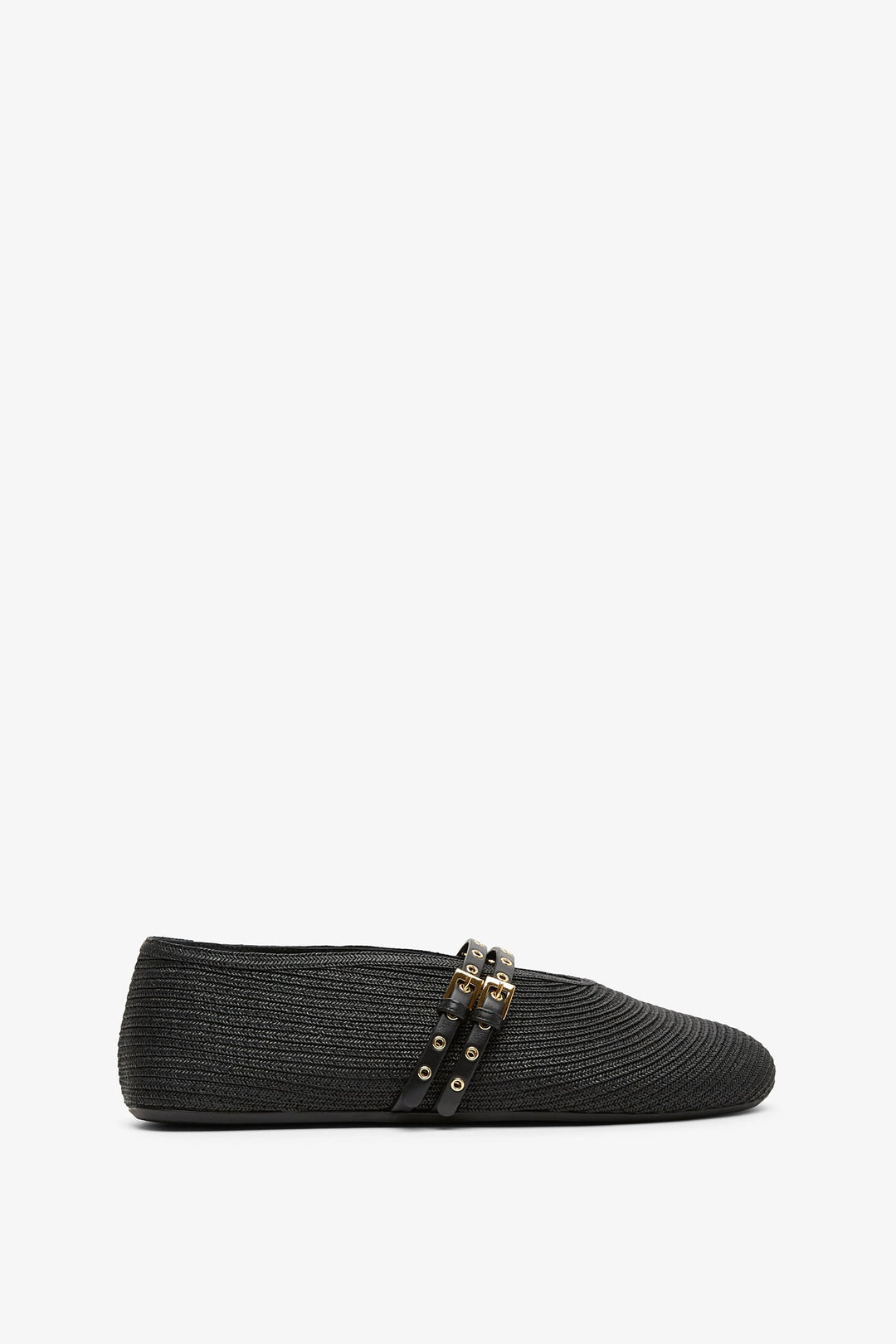 バレエシューズ Alaia Alaia Paper Straw Flat Ballerinas Alaïa | Paper straw black ballet flats | Savannahs