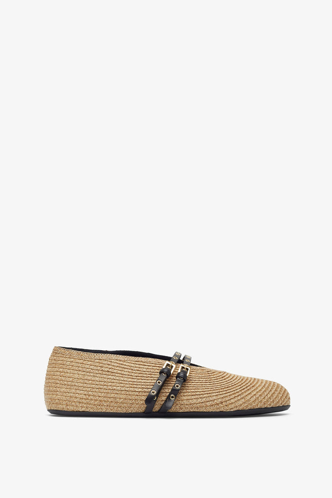 バレエシューズ PAPER STRAW FLAT BALLETS Alaïa | Paper straw nature ballet flats | Savannahs