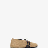 Paper straw nature ballet flats