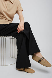 Paper straw nature ballet flats