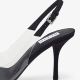 Le coeur 90 black slingbacks