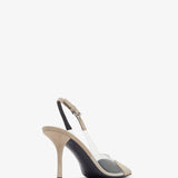 Le coeur 90 greige slingbacks