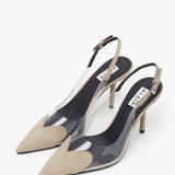 Le coeur 90 greige slingbacks