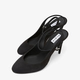 Decollete 90 black slingbacks