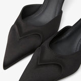 Black 55 mule pumps