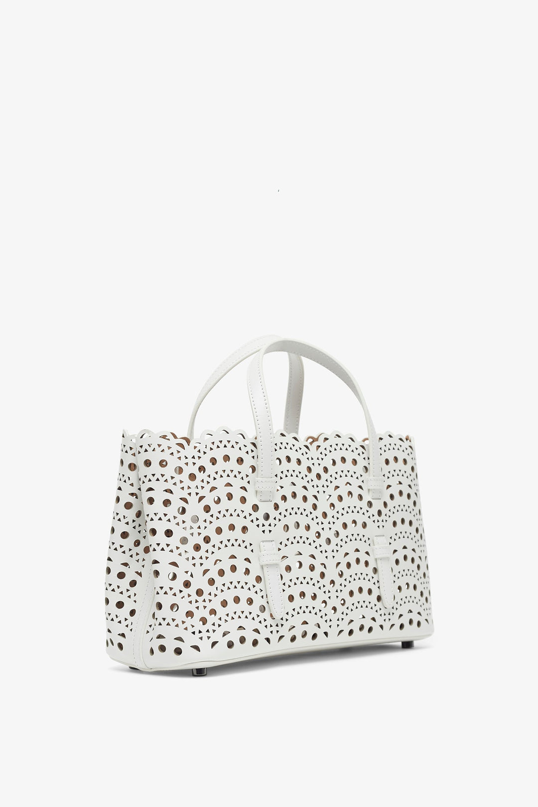 NEW ALAIA MINA 25トートバッグ White ▲ AA1S06725C0A44010 ALAÏA Optic White Mina 25 Bag New Vienne Calfskin | ALAÏA US