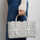 Mina 25 EW vienne vague white tote bag