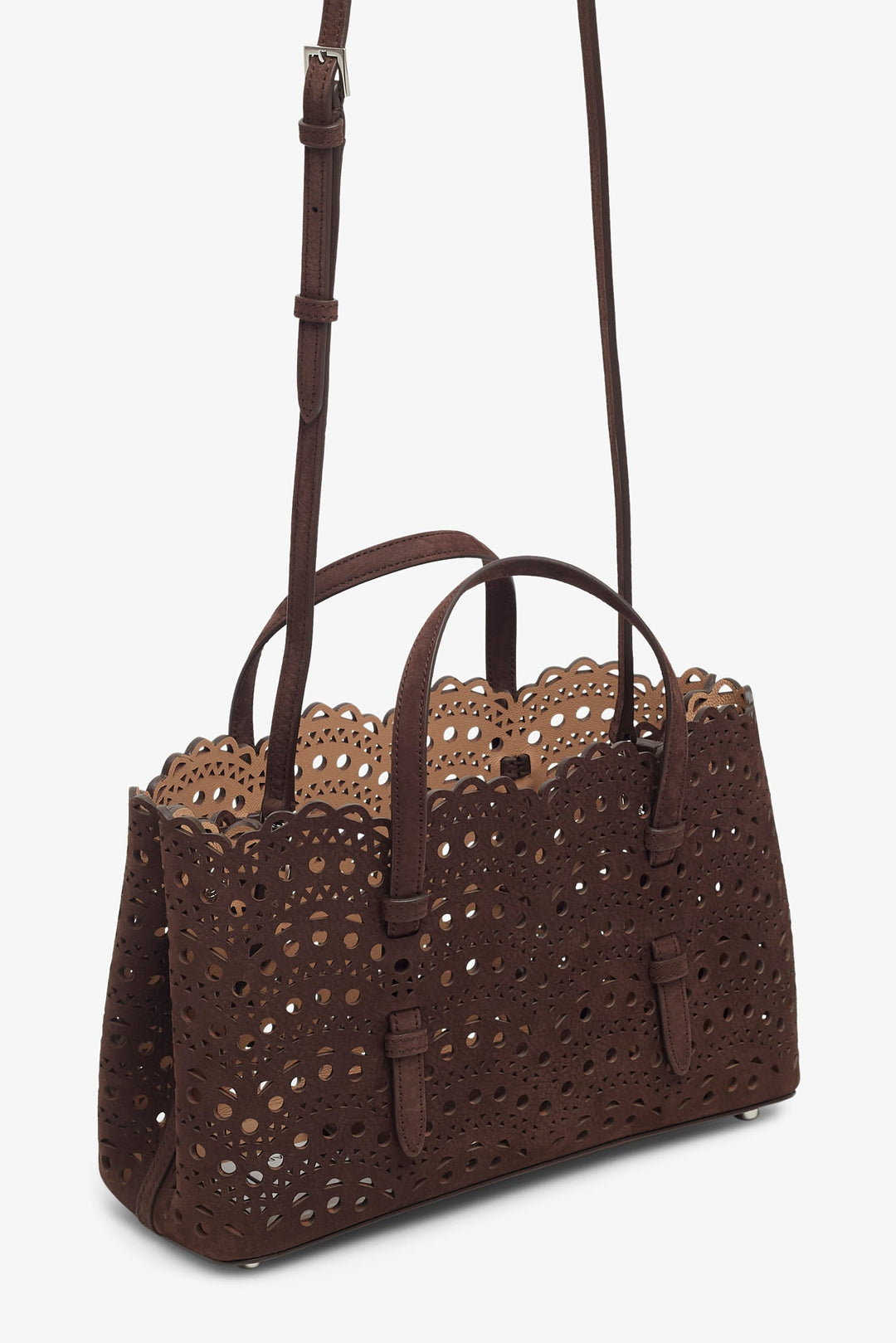Alaïa | Mina 25 EW vienne vague brown tote bag | Savannahs