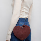 Le Coeur dark red crossbody bag
