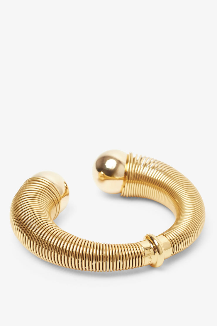 Spiral gold cuff bracelet