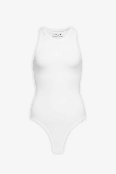 Sculpting jersey white bodysuit