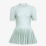 Peplum light blue top