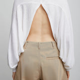 Batwing white jumper