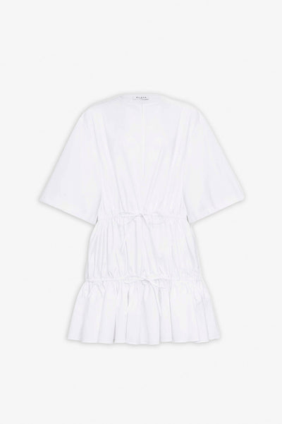 Cotton poplin white dress