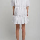 Cotton poplin white dress