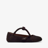 Teckel brown suede ballet flats