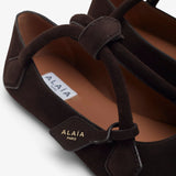 Teckel brown suede ballet flats