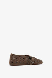 Vienne grey suede ballet flats