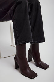 Square 90 brown ankle boots