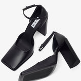 Square 90 black pumps